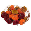 Dynie welurowe 28 szt 3x3 cm - ciemne odcienie