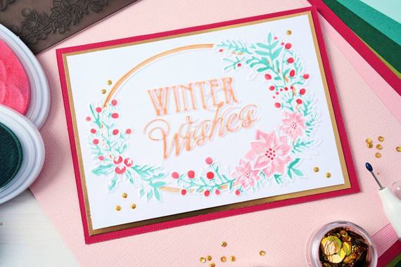 Szablony warstwowe mix media Layered Stencils - Sizzix - Winter Wishes #3