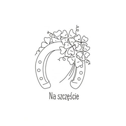 Stempel - Podkowa + Na szczęście - Agateria