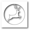 Wykrojnik - Memory Box - Reindeer Circle - okienko z reniferem