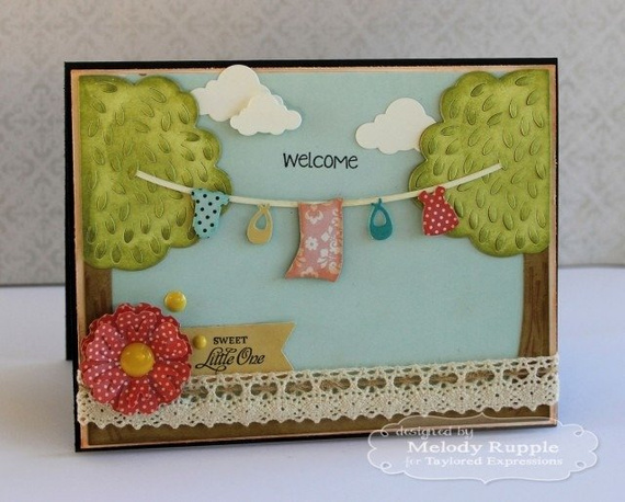 wykrojnik - Taylored Expressions - On the Line - drzewa sznurek lampiony