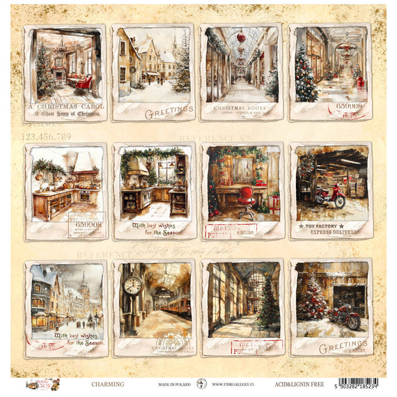 Papier do scrapbookingu 30x30 - UHK Gallery - Holiday Glow - Charming