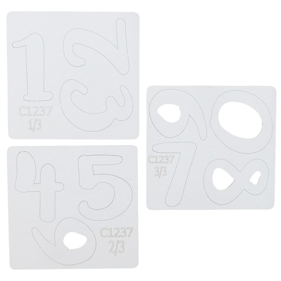 Tekturka - Cyfry od 0 do 9 - komplet - Kreatywna Pracownia