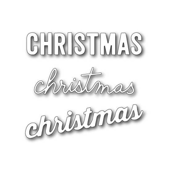 Wykrojnik - Memory Box - We Wish You napisy Christmas