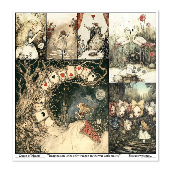 Zestaw papierów do scrapbookingu 30x30 - Alice's Magic 1 - Itd Collection