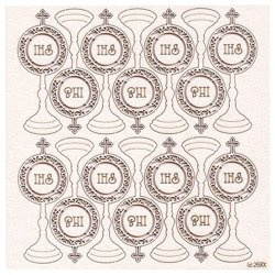 Tekturka Monstrancja ornamentowa 02 - 14szt - Scrapiniec