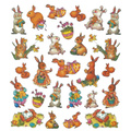 Naklejki wielkanocne zajączki mix 26szt