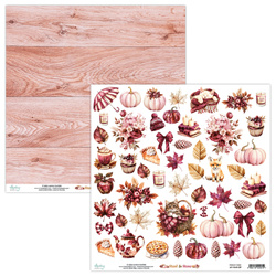Papier z elementami do scrapbookingu 30x30 - Mintay - Rust & Rose