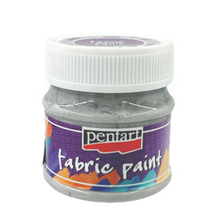 Farba do tkanin - fabric paint - szara / grey 50ml - Pentart