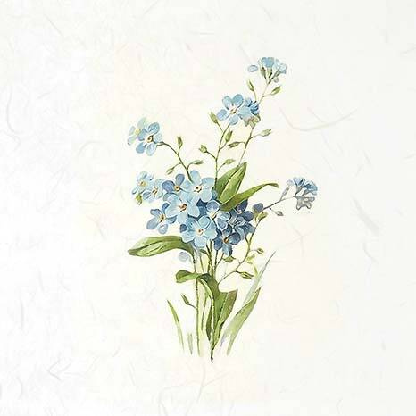 Zestaw papierów ryżowych - ITD RSM077 niezapominajki