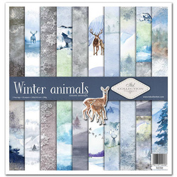 Zestaw papierów do scrapbookingu  30x30 - Itd Collection - Winter animals