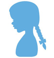 Wykrojnik - Marianne Design - Silhouette girl with braids LR0350 kamea - dziewczynka z warkoczami