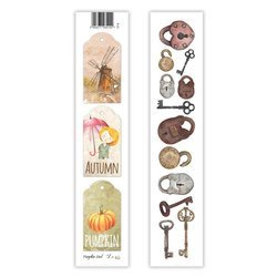 Papier do scrapbookingu 5x30 pasek - Lexi Design - Pumpkin Seed 01