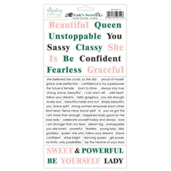 Naklejki papierowe 15x30 - Mintay - Lady's Secret - Słowa angielskie