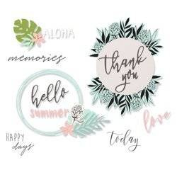 Wykrojnik Sizzix Framelits + stemple - Detailed Tropics