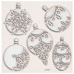Tekturka - Tatting Christmas - duże bombki - Scrapiniec