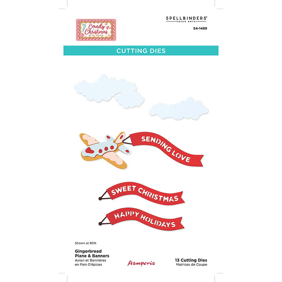 Wykrojnik do papieru - Candy Christmas - Samolot - Stamperia