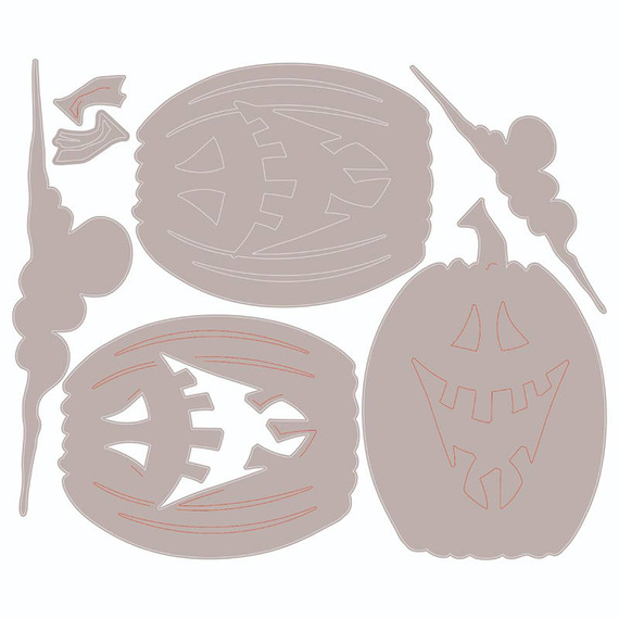 Wykrojnik Sizzix Thinlits - Edison, Colorize by Tim Holtz dynia