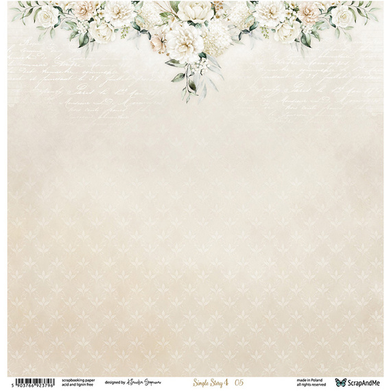 Papier do scrapbookingu 30x30 - ScrapAndMe - Simple Story 4 05/06