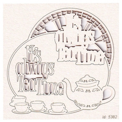 Tekturka Wonderland - Always a tea Time frame - ramka - Scrapiniec