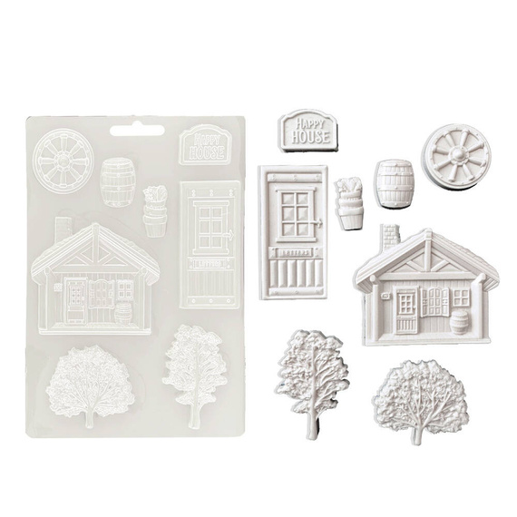 Foremka teksturowa do mas strukturalnych A5 - Stamperia - Alterego chatka