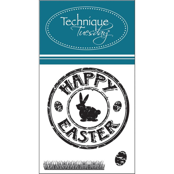 Stempel - Happy Easter - wielkanoc, zajączek