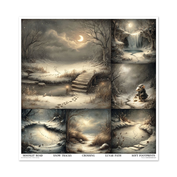 Zestaw papierów do scrapbookingu 30x30 - Mouse World - Winter Journey - Itd Collection