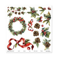 Zestaw papierów do scrapbookingu 30x30 - Itd Collection - Winter Wreath wianki świąteczne