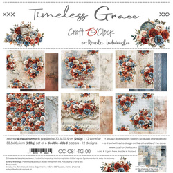 Zestaw papierów do scrapbookingu 30x30 - Craft o'clock - Timeless Grace