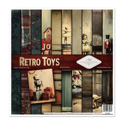 Zestaw papierów do scrapbookingu 30x30 - Retro Toys