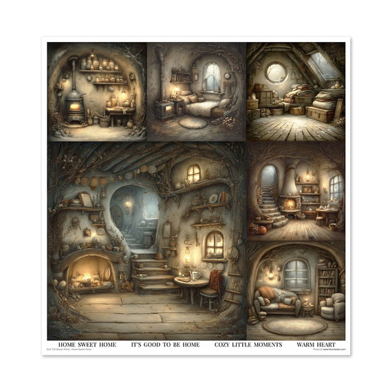 Zestaw papierów do scrapbookingu 30x30 - Mouse World - Home Sweet Home - Itd Collection