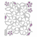 Wykrojnik Sizzix Thinlits - Painterly Blooms & Background kwiaty
