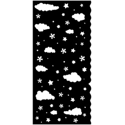 Szablon mix media 3D 12x25cm - Candy Christmas - chmurki - Stamperia