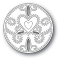Wykrojnik - Memory Box - Scroll Heart Circle koło z sercem