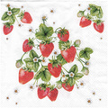 Serwetka 33x33cm - Bunch of strawberries truskawki