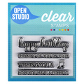 Wykrojnik+stempel - Memory Box - Perky Happy Birthday