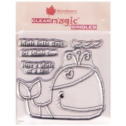 Stempel - Woodware - Whale Hello wieloryb