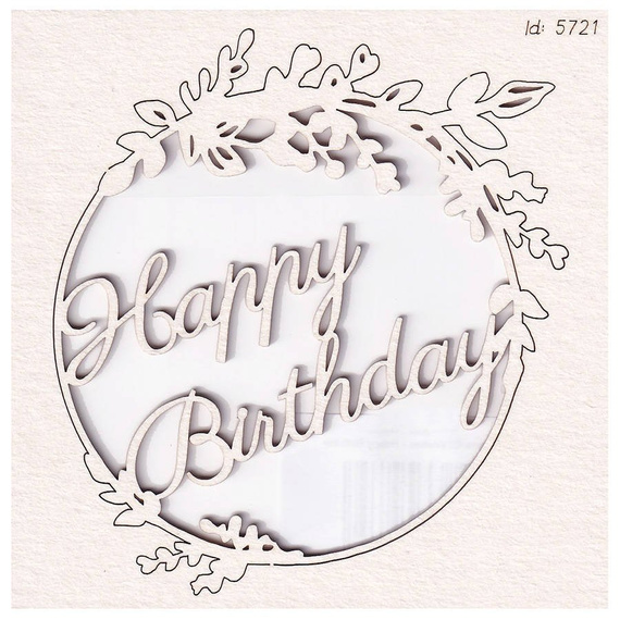 Tekturka Hi Summer Frame 02 Wishes - Happy Birthday  - Scrapiniec 