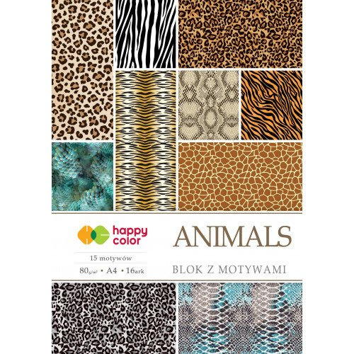 Blok z motywami Animals A4