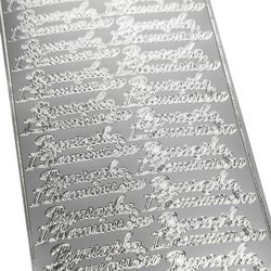 Naklejka ozdobna Pamiątka I Komunii srebrna