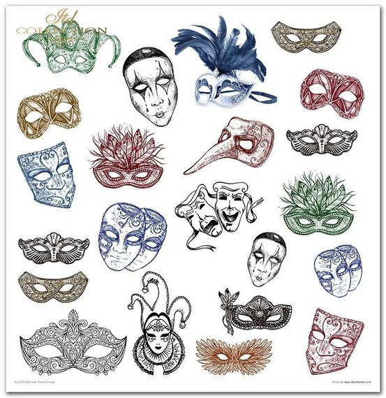Zestaw papierów do scrapbookingu 30x30 - Carnival - Pierrot in love