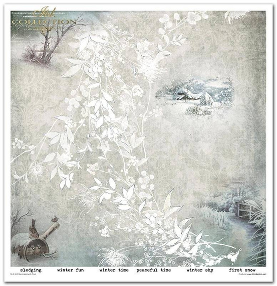 Zestaw papierów do scrapbookingu 30x30 - Decorated with frost