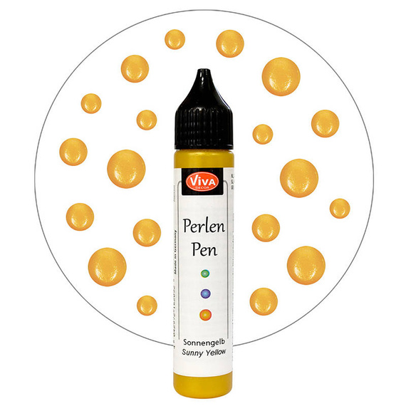 Perlen Pen - Viva Decor - Sun Yellow 201 żółte perełki w płynie