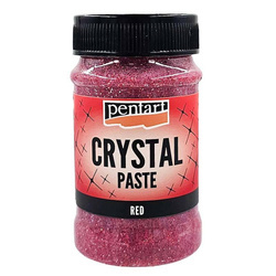 Pasta crystal brokatowa czerwona 100ml - Pentart