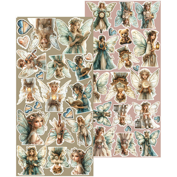 Zestaw papierów do scrapbookingu 15x30 - Craft o'clock - Sprites of Harmony - dodatki Sprites