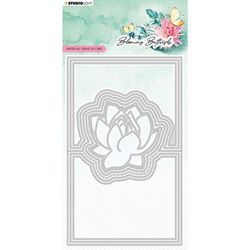 Wykrojnik - StudioLight - Water Lily card Blooming Butterfly baza kartki z lilią wodną