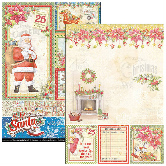 Zestaw papierów do scrapbookingu A4 - Ciao Bella - Dear santa