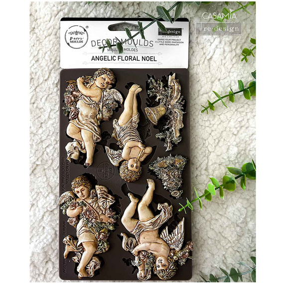 Foremka silikonowa - Prima - Angelic Floral Noel aniołki