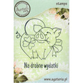 Stempel - Świnka skarbonka + na drobne wydatki - Agateria