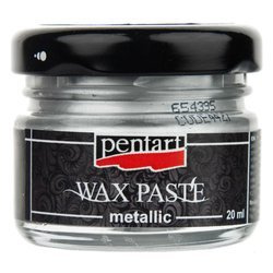 Pasta woskowa metaliczna - wax paste metallic - srebra / silver 20ml - Pentart